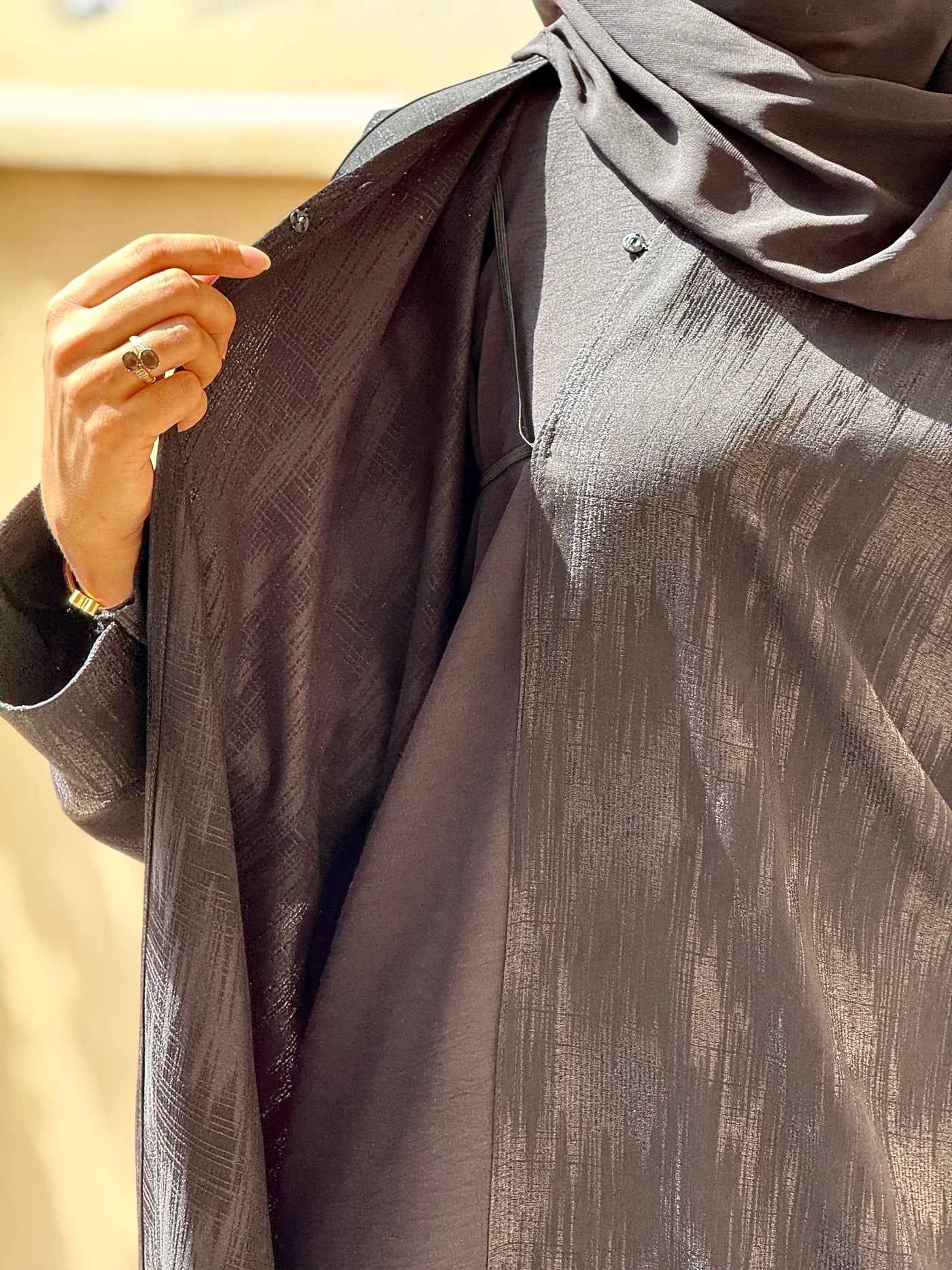 ABAYA KIMONO BISHT - noir