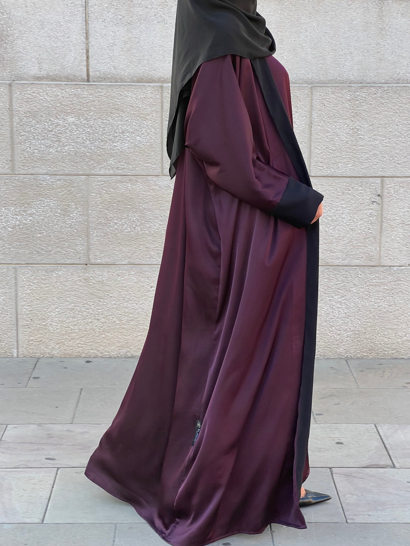 ABAYA SET - Prune & noir