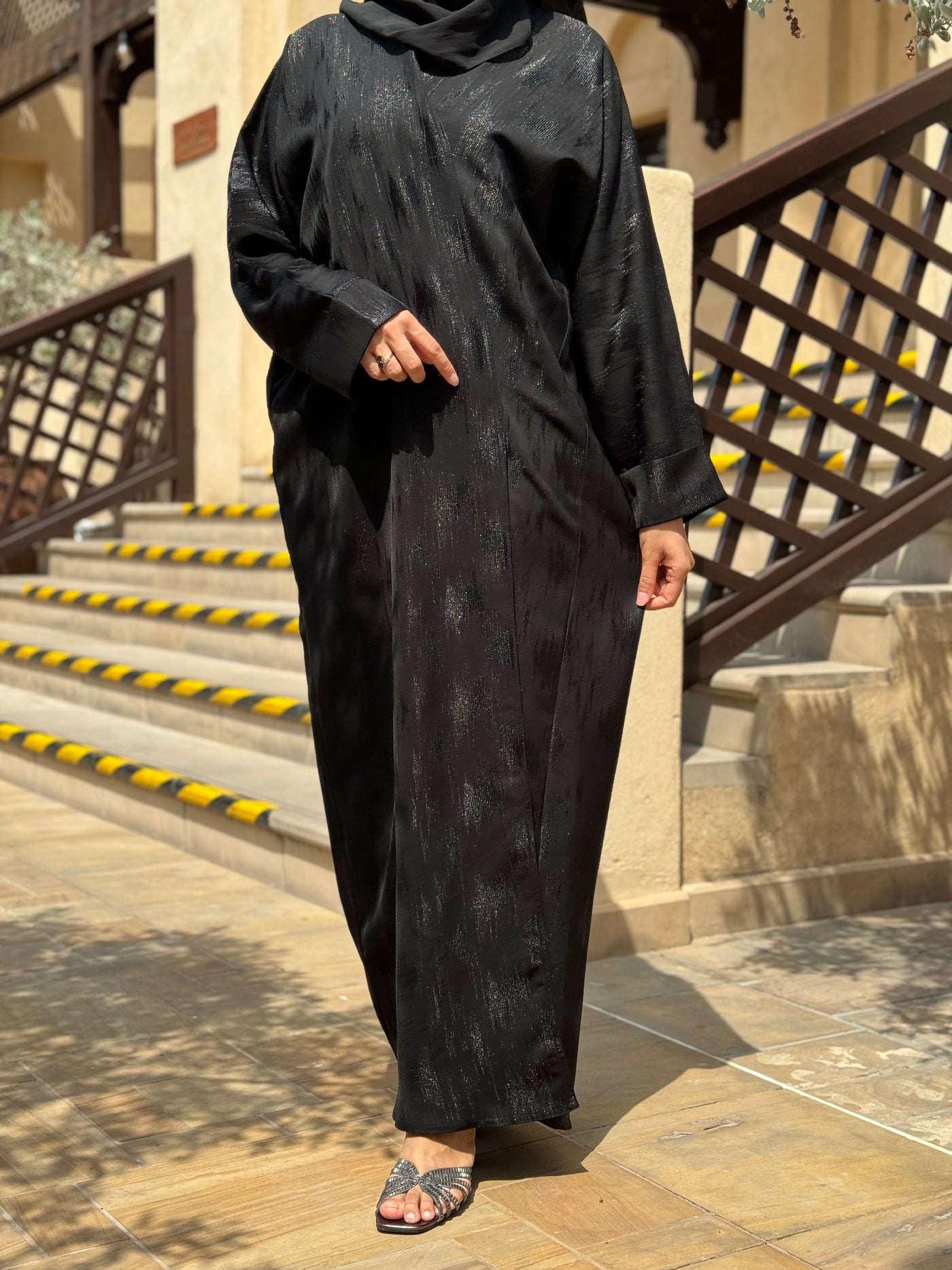 ABAYA KIMONO BISHT - noir