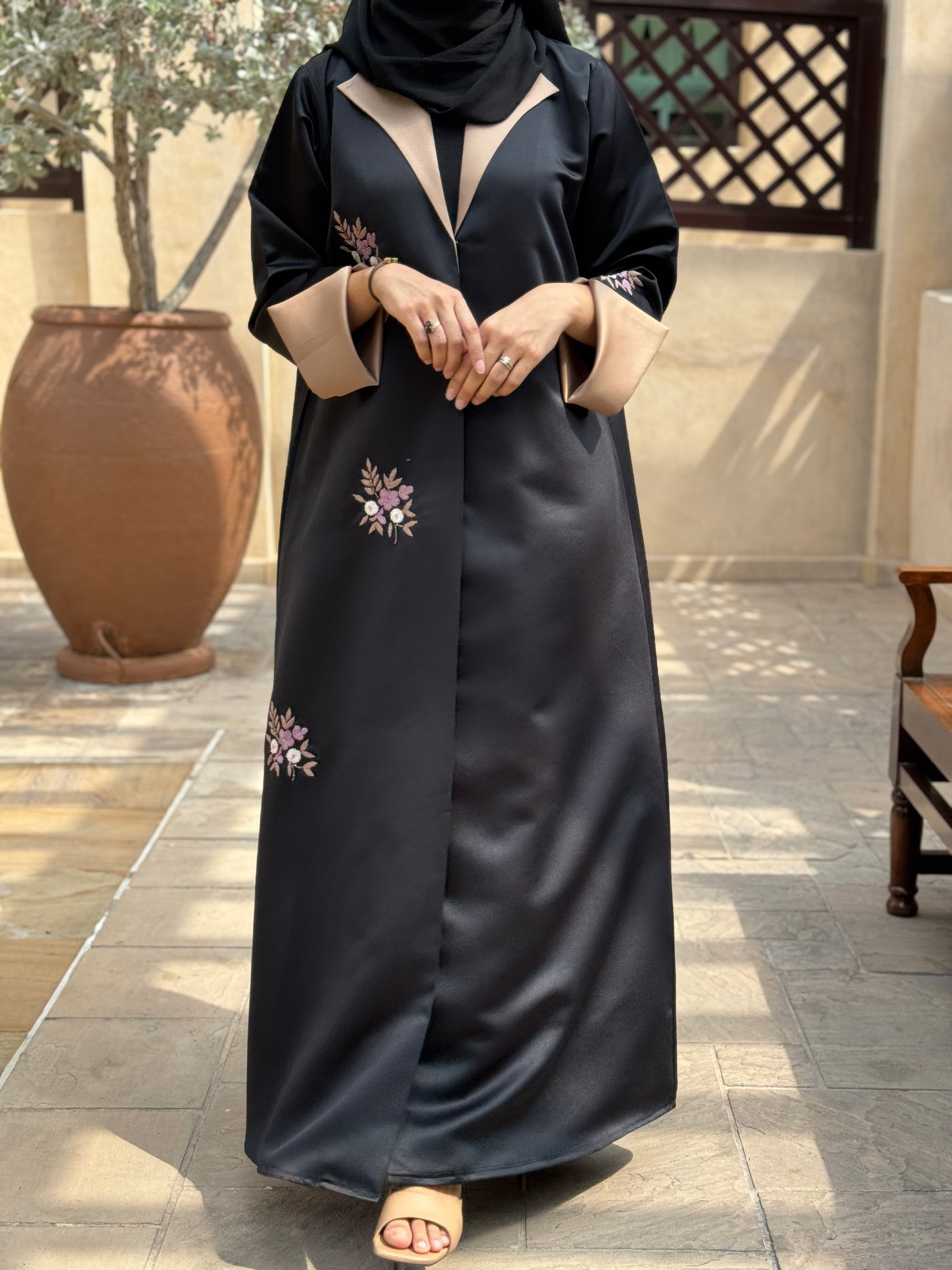 ABAYA Blazer Noir & beige