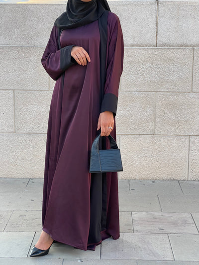 ABAYA SET - Prune & noir